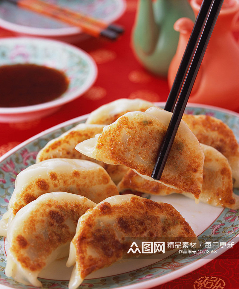 水饺蒸饺饺子美食图片素材