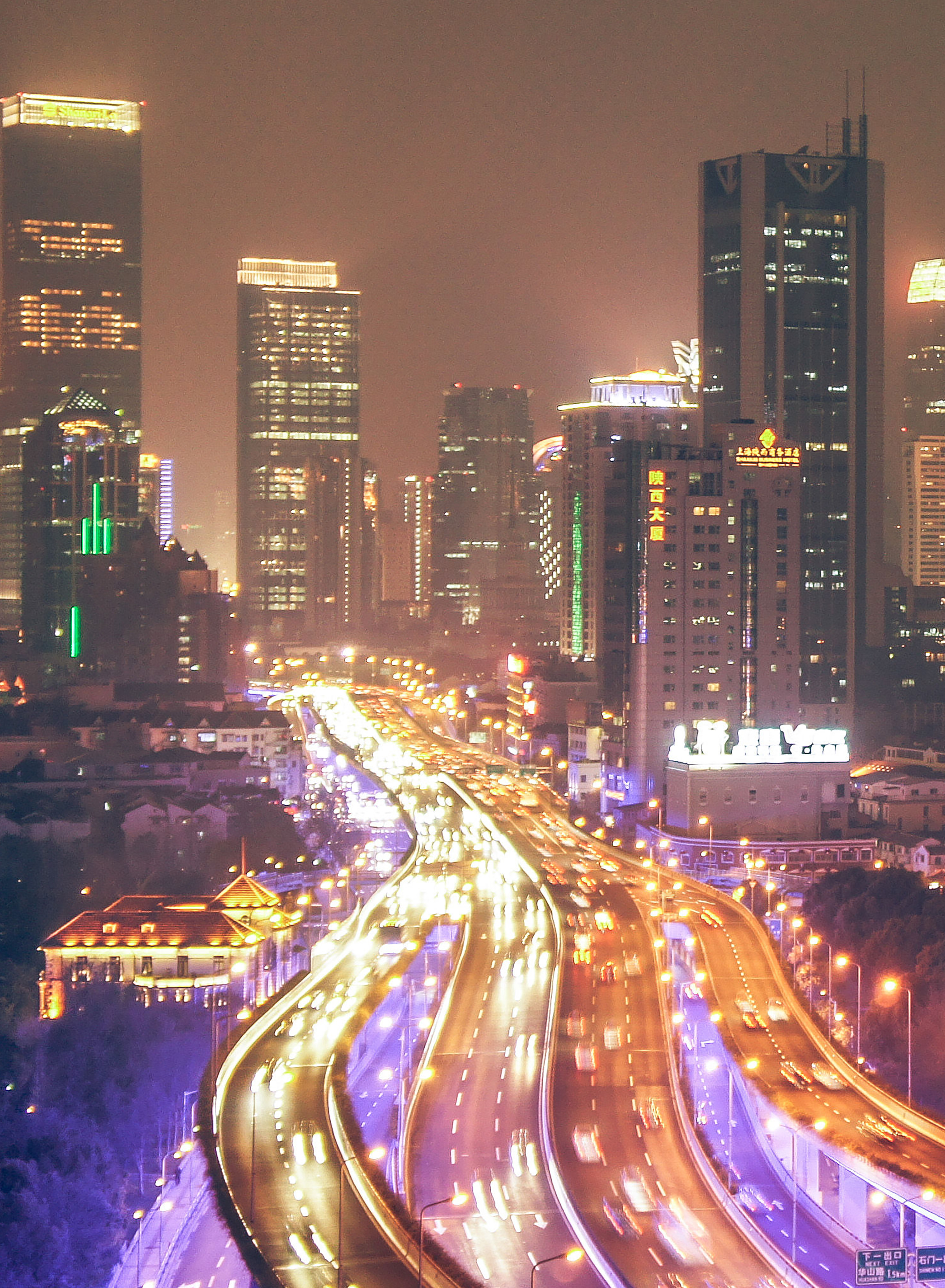 高清城市夜景风景画图片素材