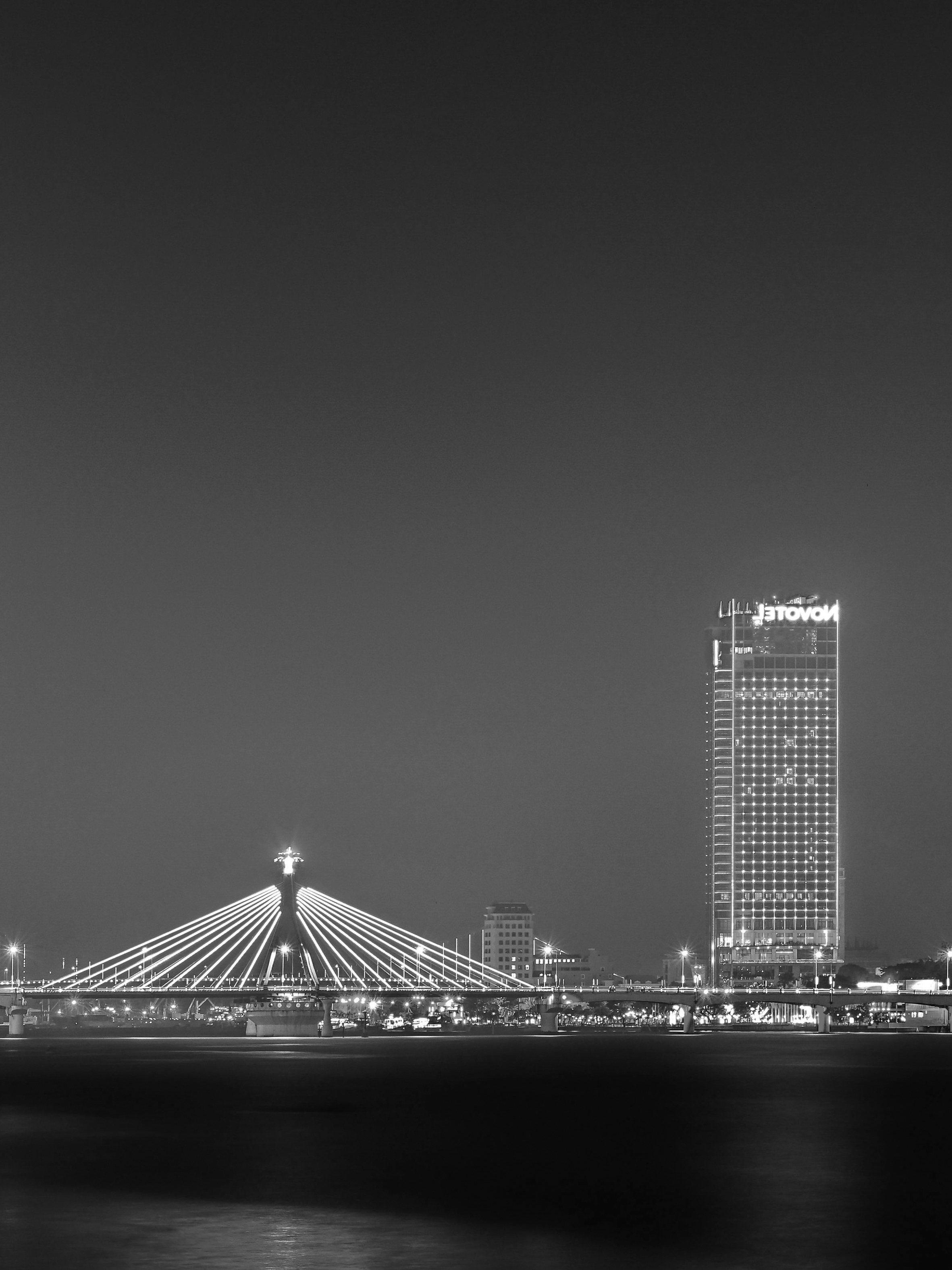 黑白艺术摄影城市建筑夜景素材
