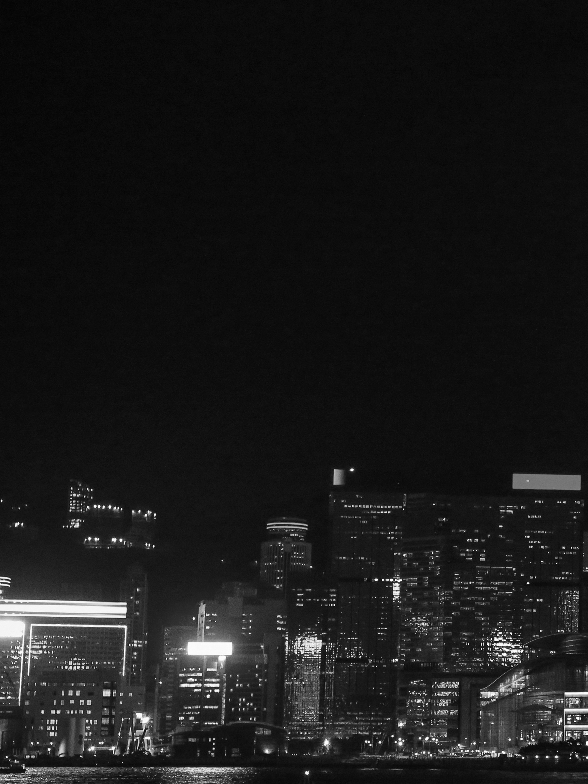 黑白艺术摄影城市建筑夜景素材
