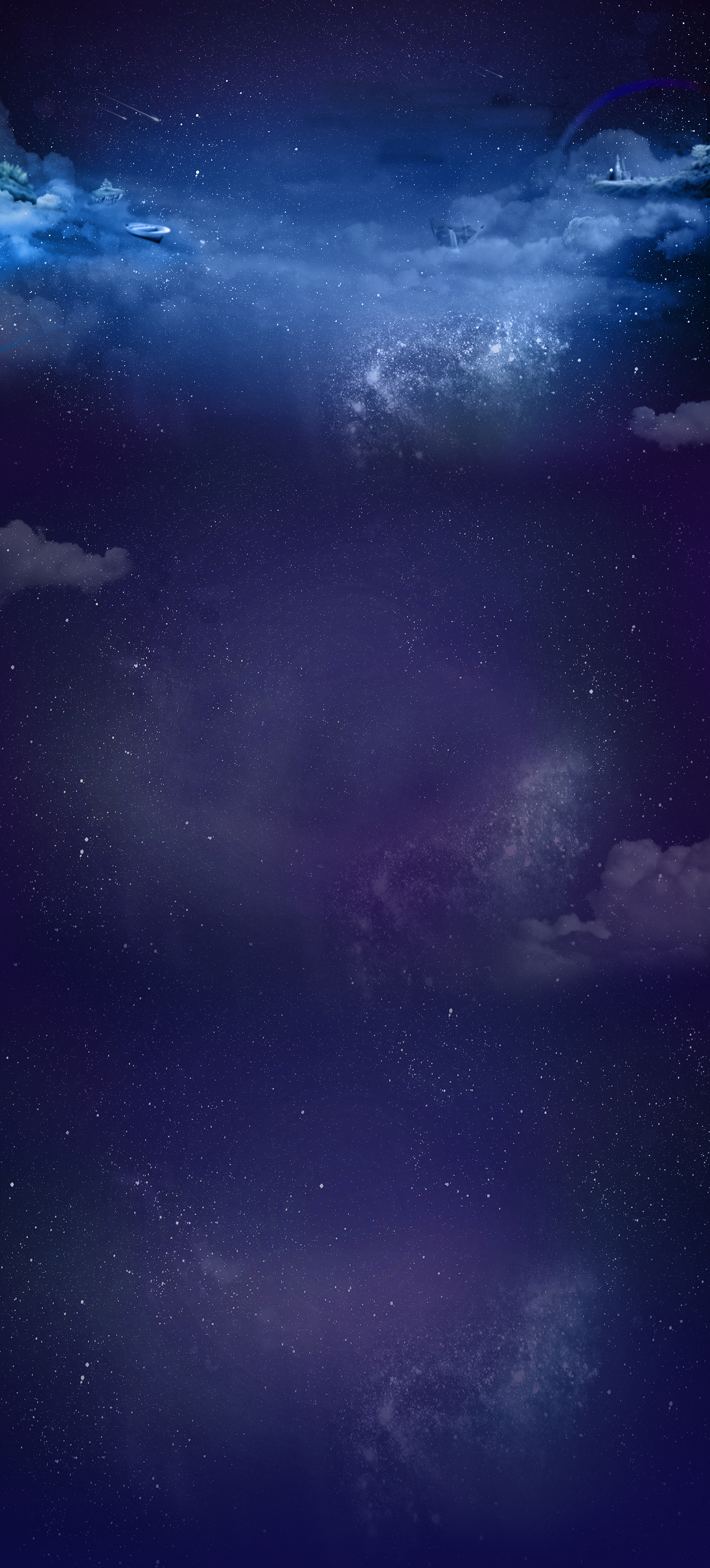 大气高清夜空星空风景画图片素材