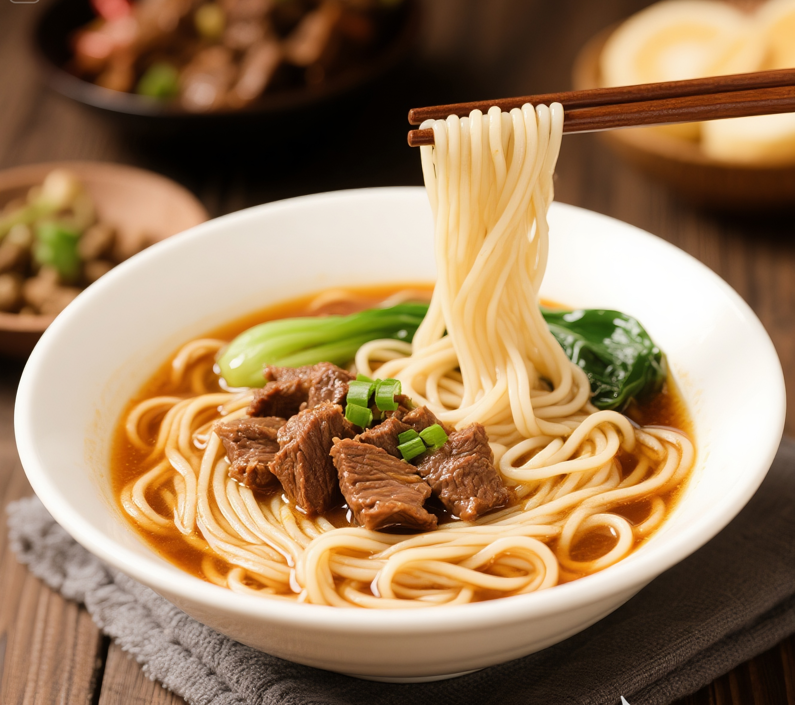高清牛肉拉面图片素材