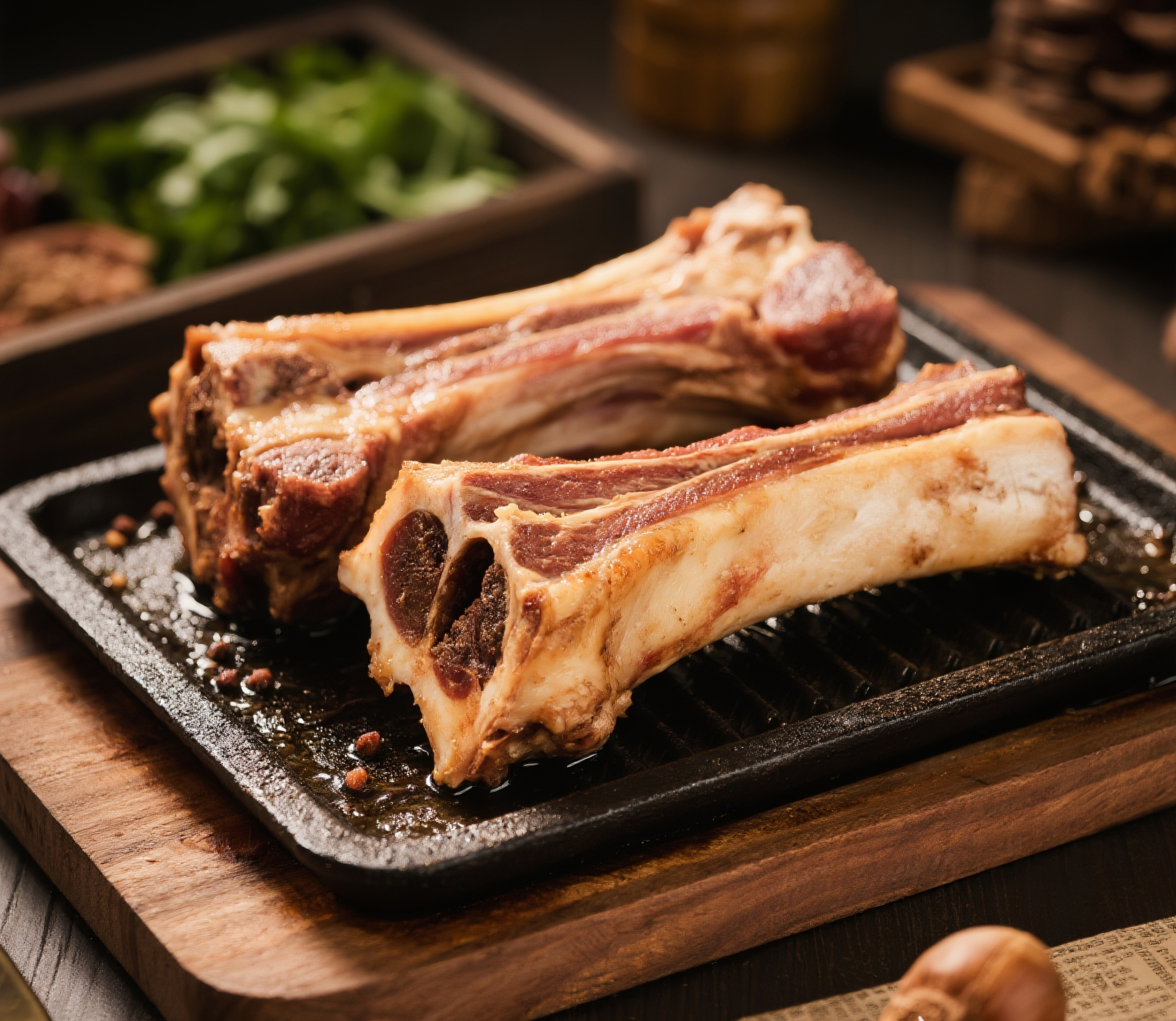 高清烤筒骨美食图片素材