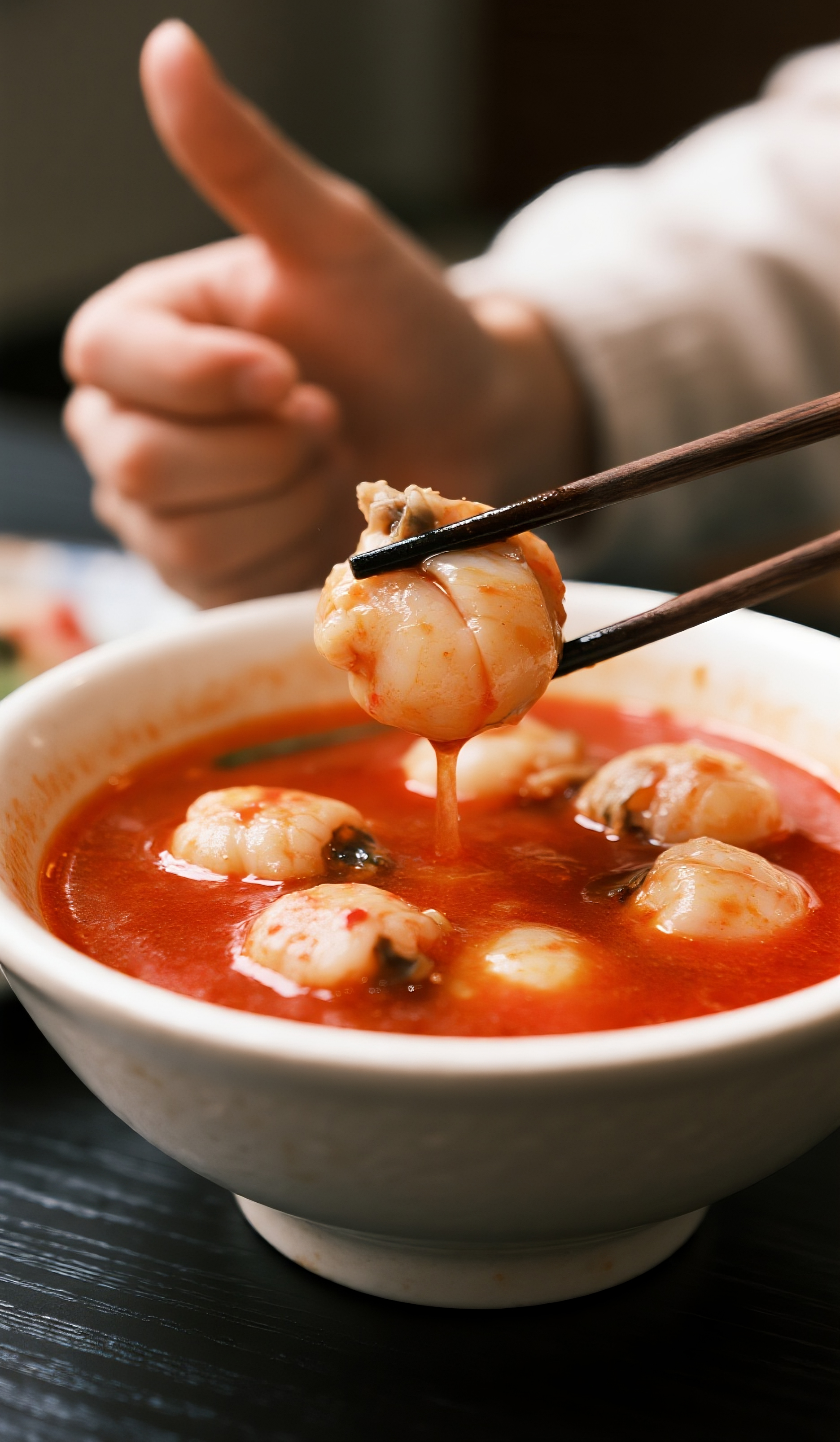 红汤扇贝肉美食图片素材