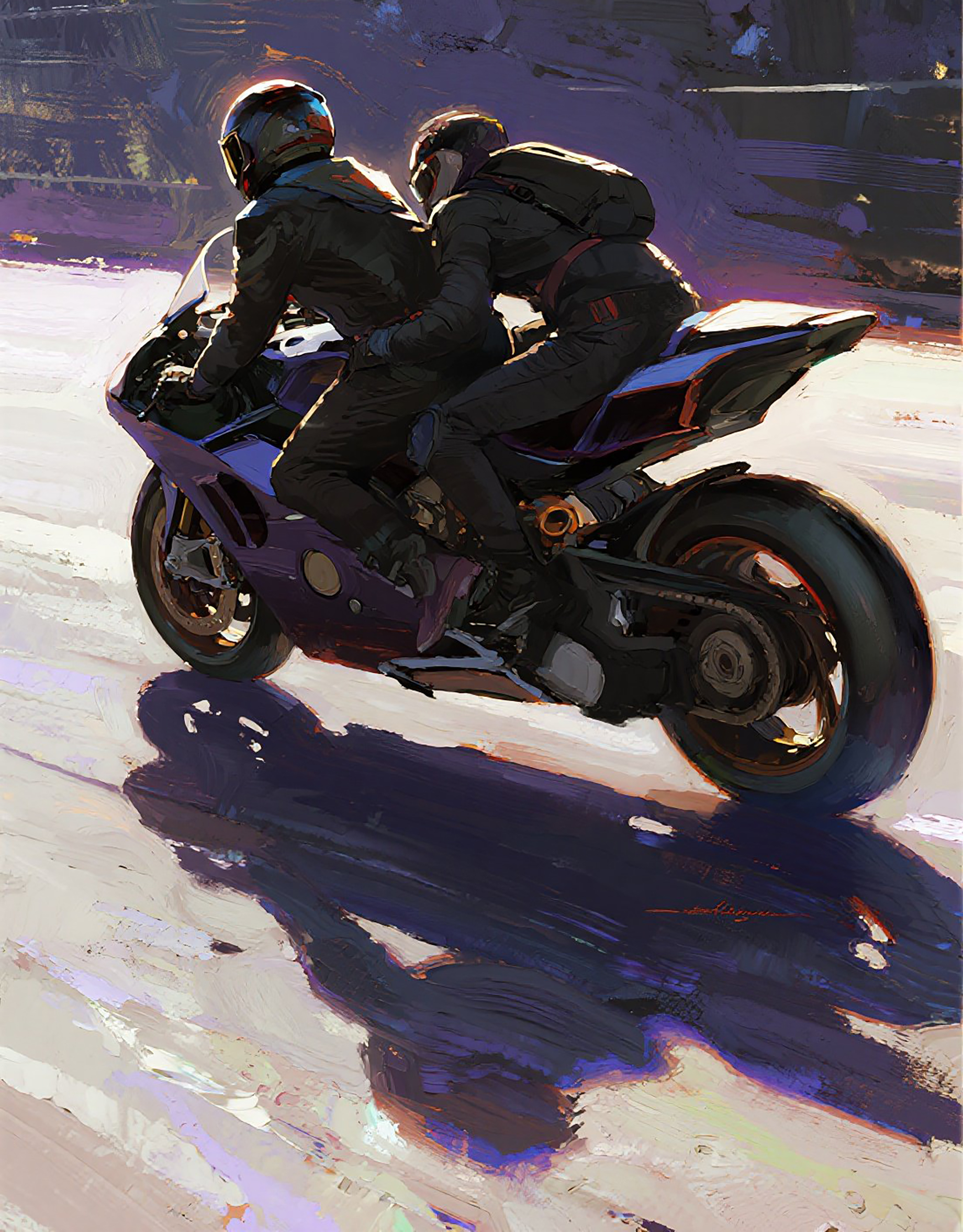 骑摩托车插画图片素材素材