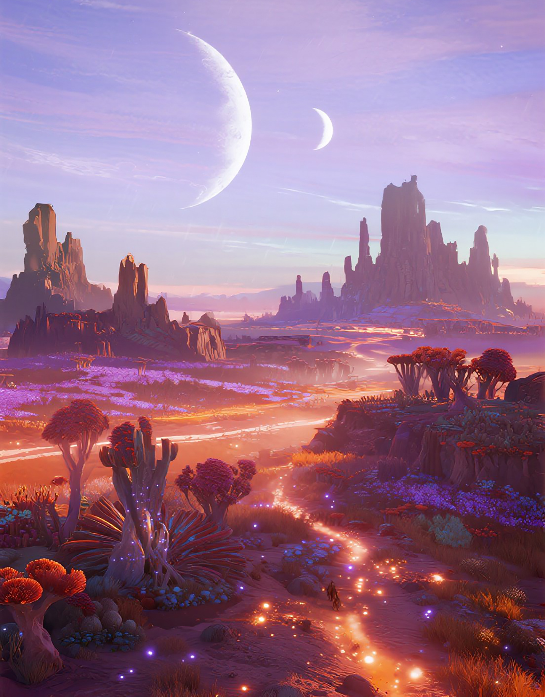 史诗级外星生态全景图片素材