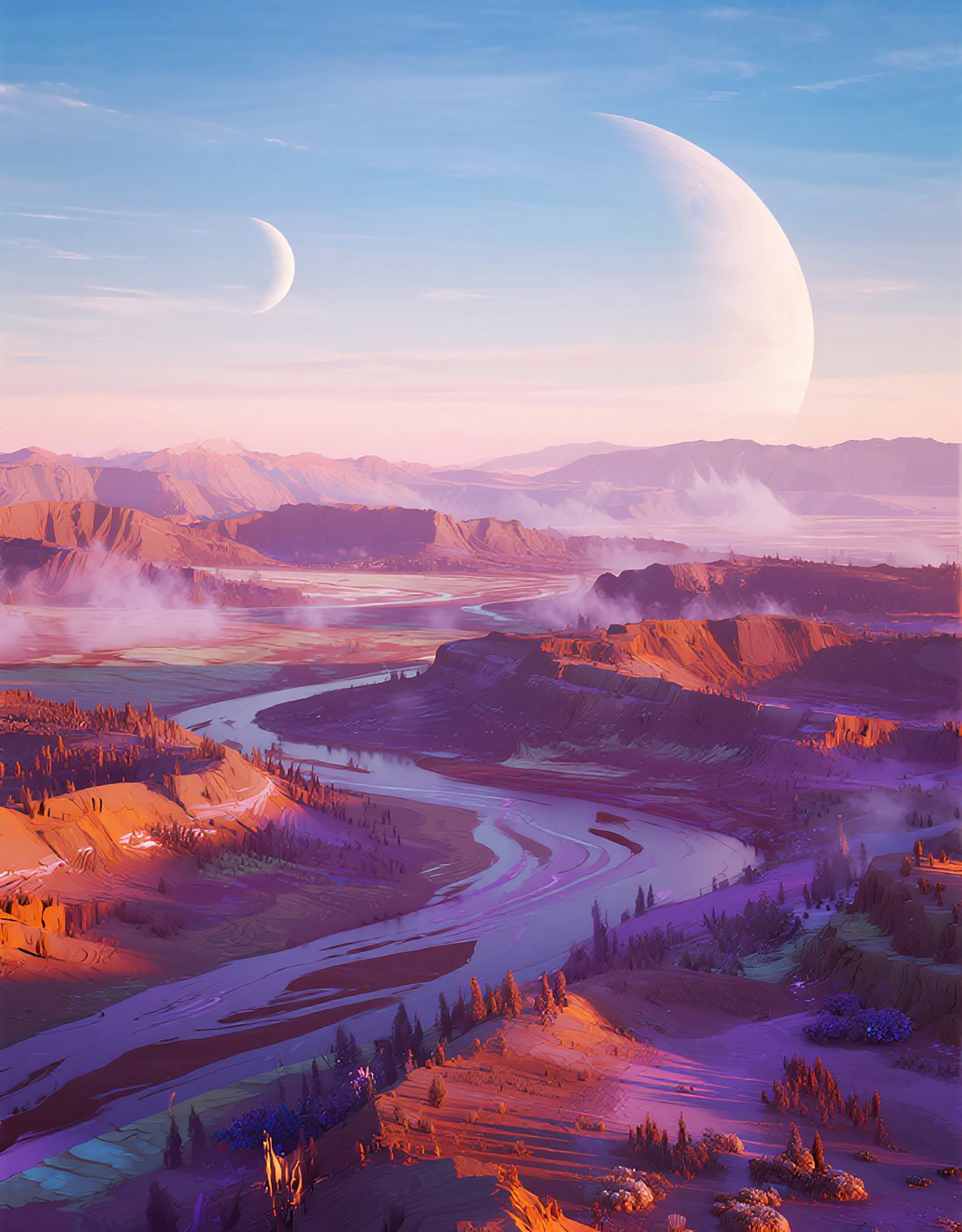 史诗级外星生态风景画素材