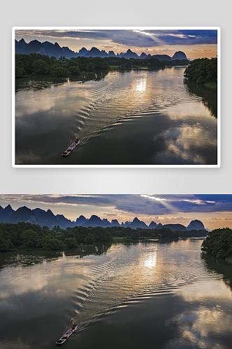 桂林山水旅游景点风景画