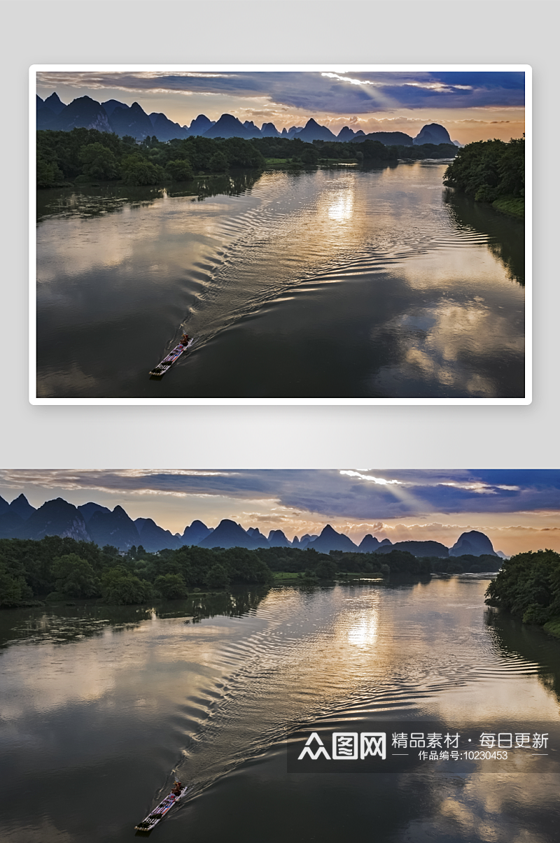 桂林山水旅游景点风景画素材