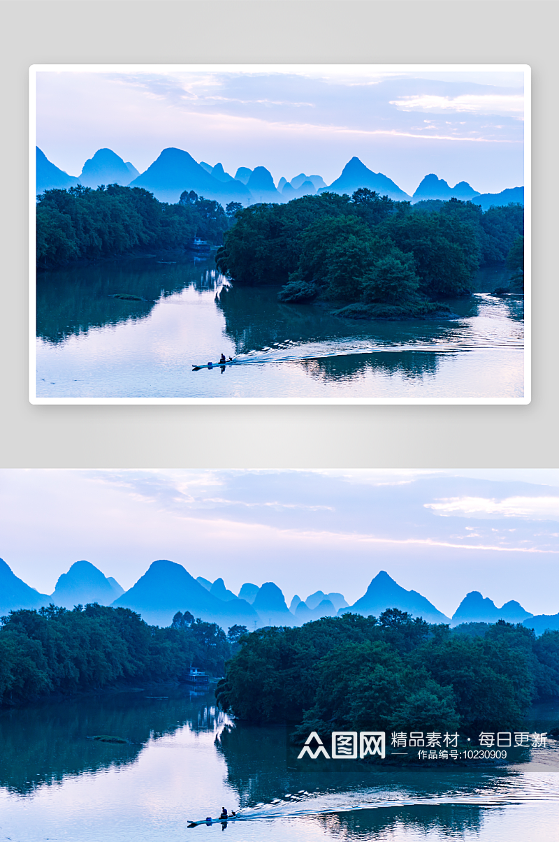 广西风景画桂林山水画素材