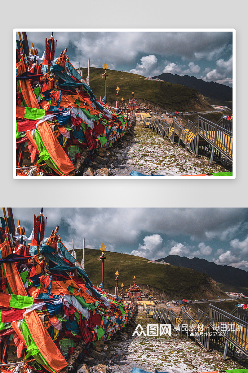 青海藏族祭祀祈福祭台素材