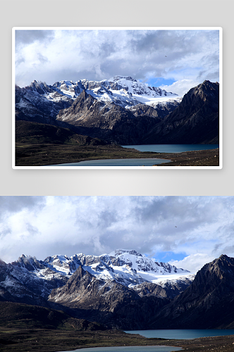 夏日的西藏之旅雪山风景