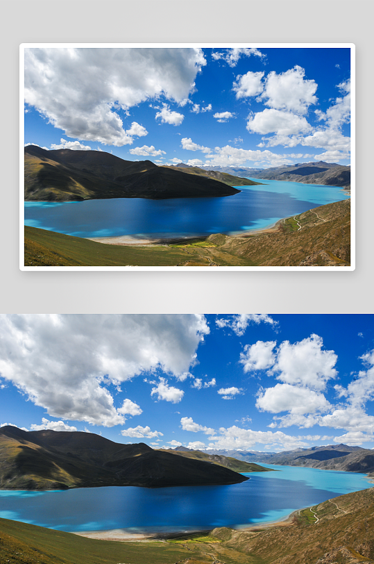 西藏山南地区羊卓雍错湖泊