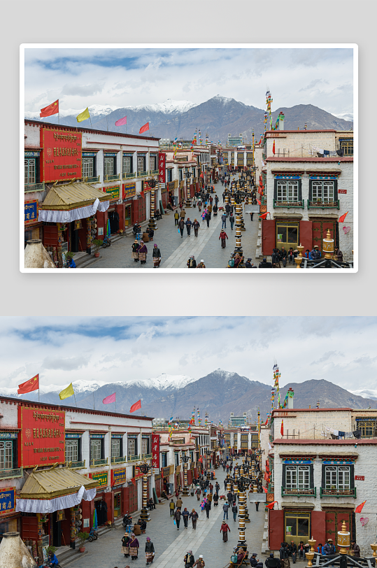 西藏旅游景点风景画图片