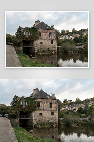 中世纪村庄摄影图片