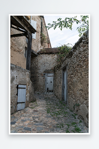 中世纪村庄摄影图片