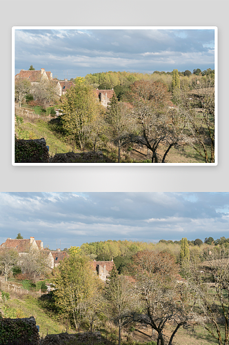 中世纪村庄高清摄影图