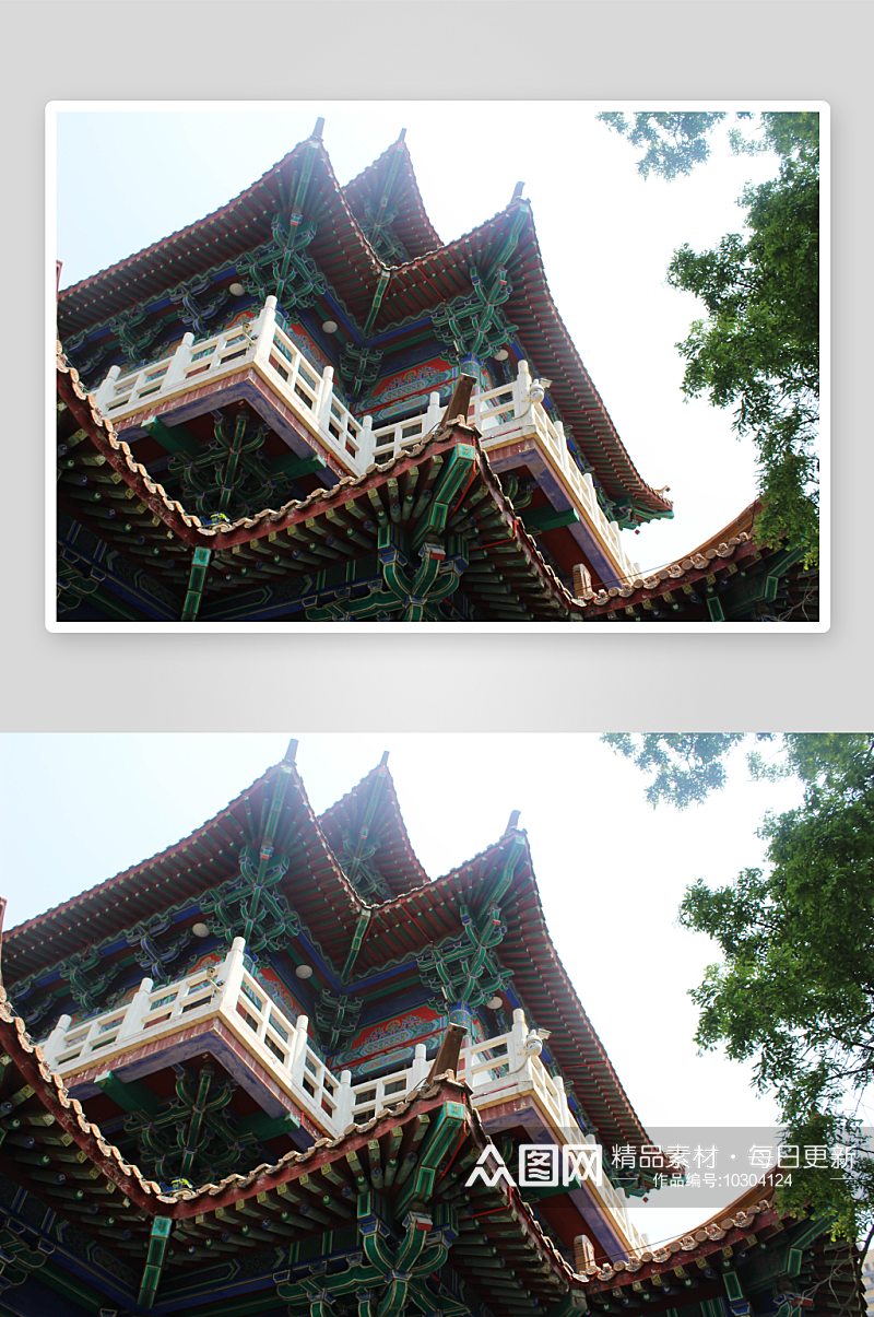 中国古建筑屋檐图片素材