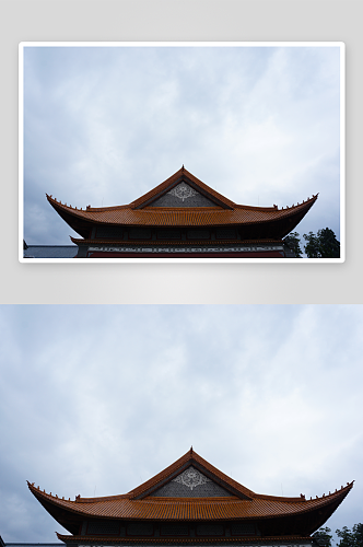 中国古建筑屋檐摄影图片