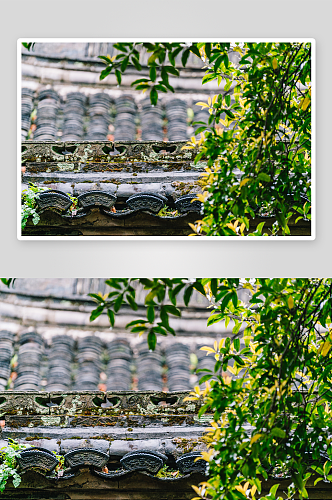 中国古建筑屋檐摄影图片