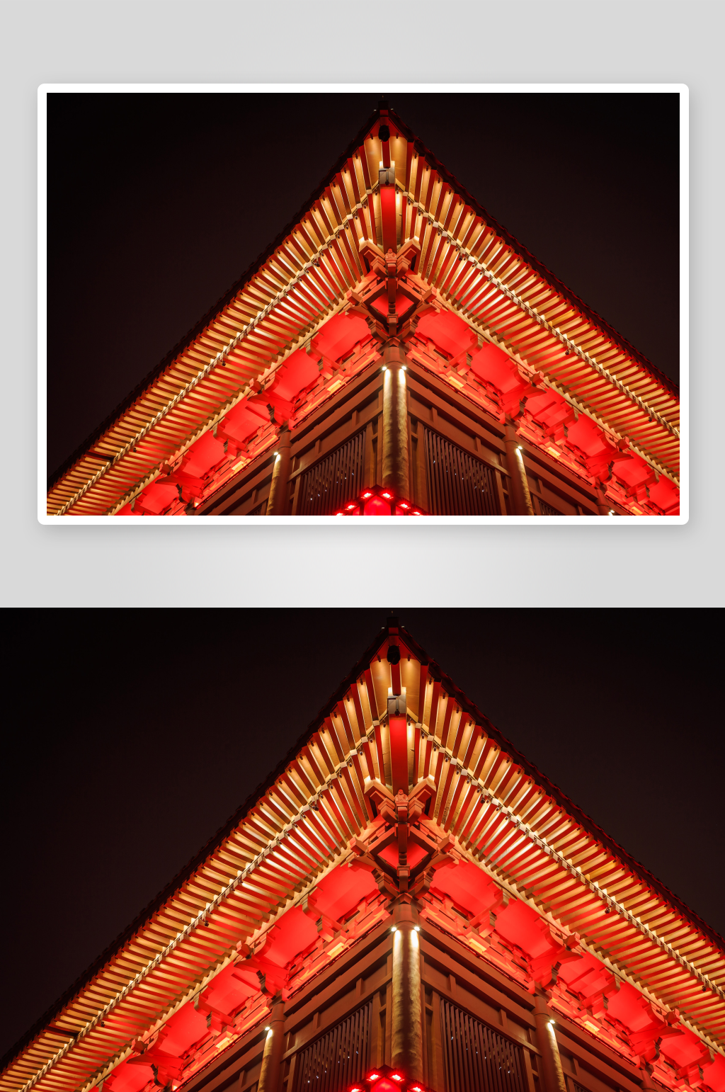 西安大唐芙蓉园古建筑一角素材
