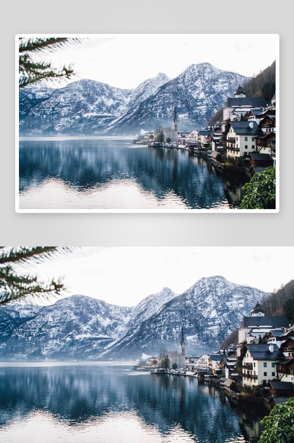 高清山水风景画摄影图素材
