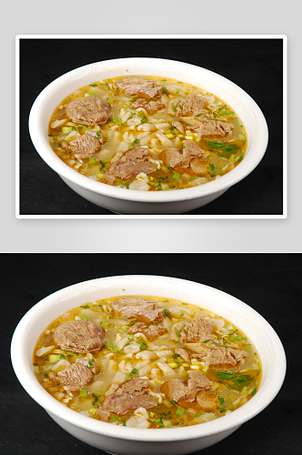 炒饭汤面摄影图片