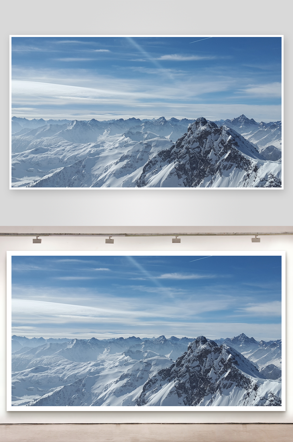 唯美大气雪山摄影风景画素材