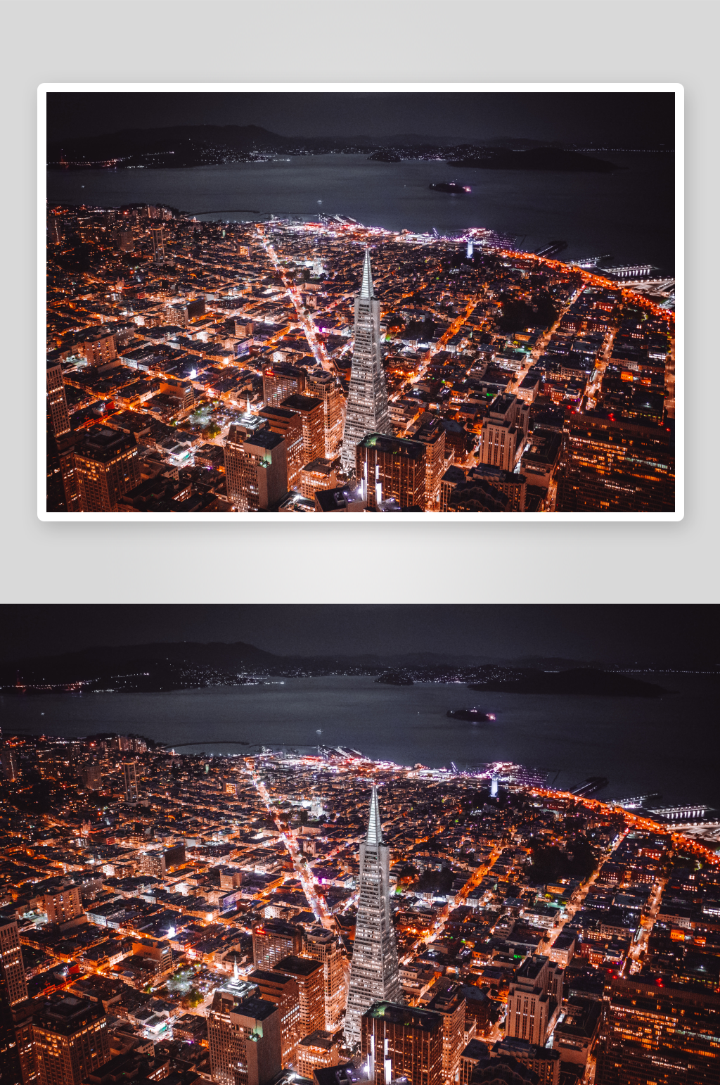 城市建筑夜景风景画摄影图片素材