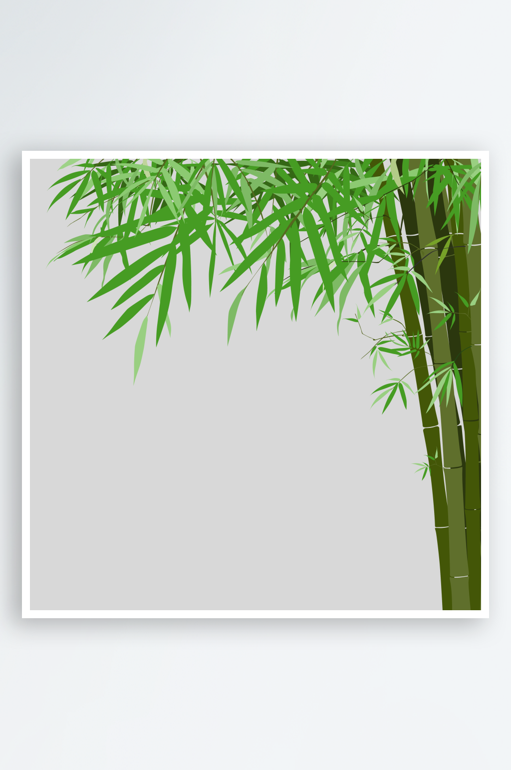 绿竹手绘竹子水墨竹子免抠素材素材