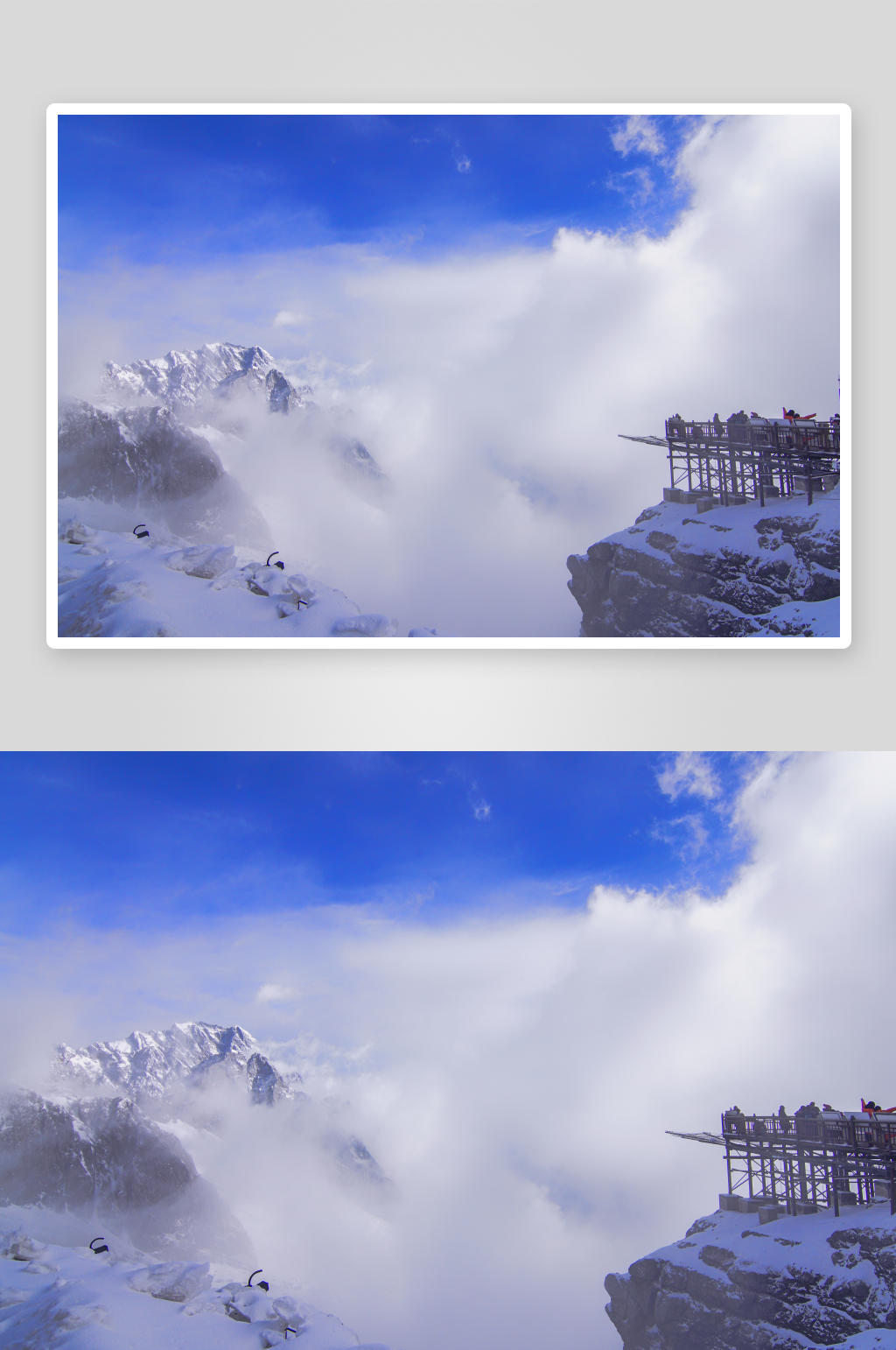 丽江玉龙雪山观景平台素材