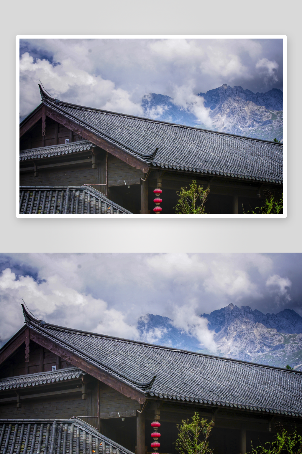 丽江雪山酒店客栈素材