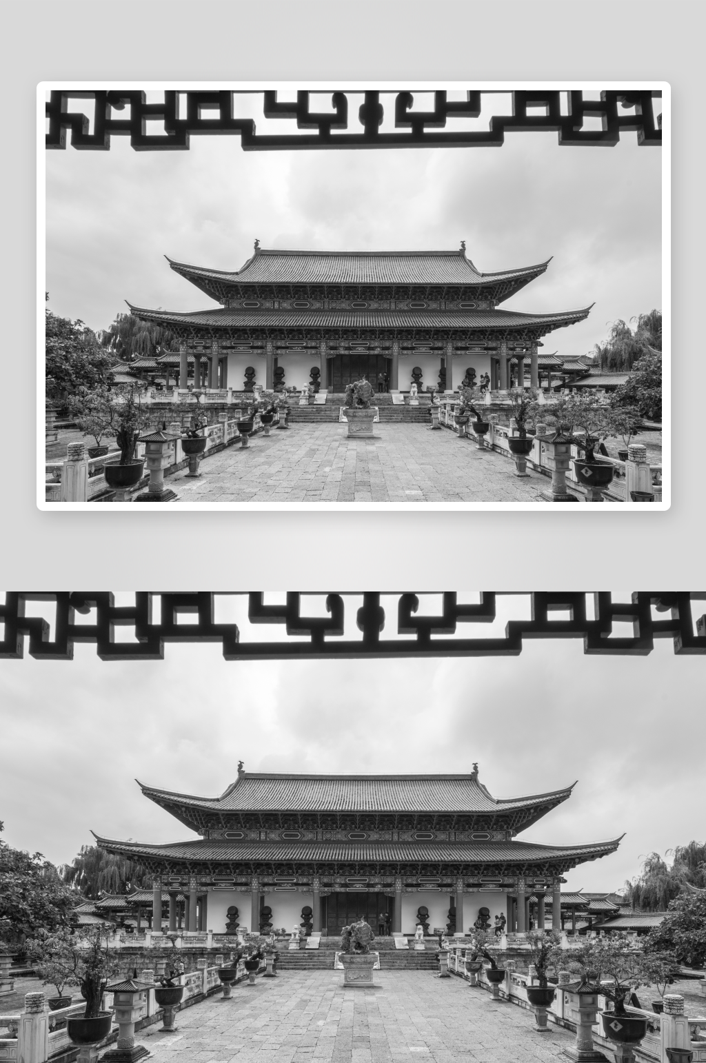 大气黑白摄影云南丽江图片素材