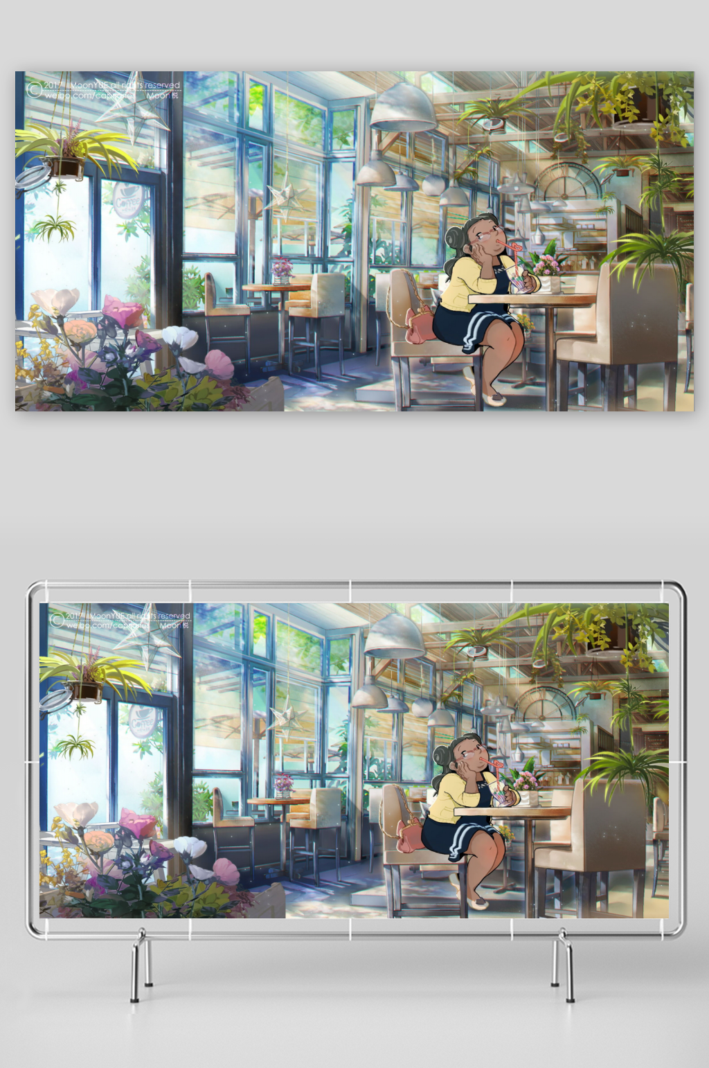唯美日式动漫场景插画图片素材