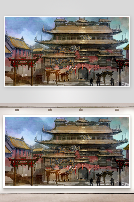 古風(fēng)中國風(fēng)場景插畫圖片
