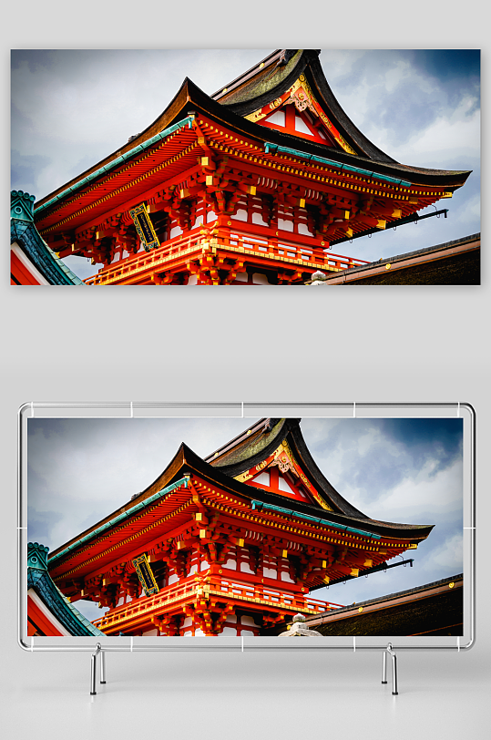 日本神社風(fēng)景畫圖片