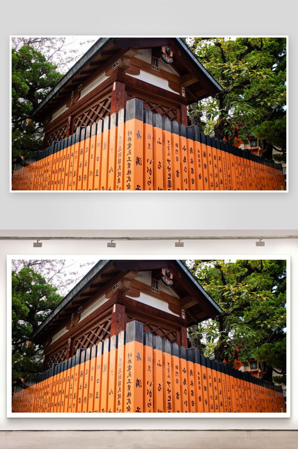 日本神社风景画图片素材