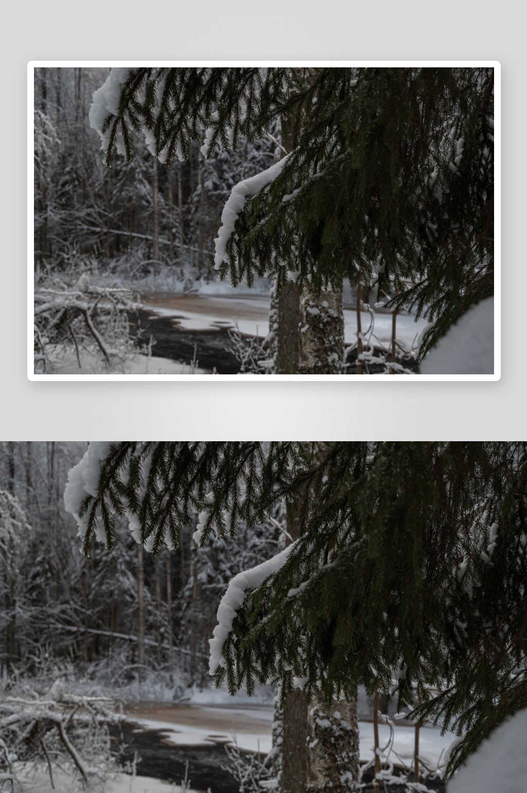 高清唯美冬季雪景风景画图片素材