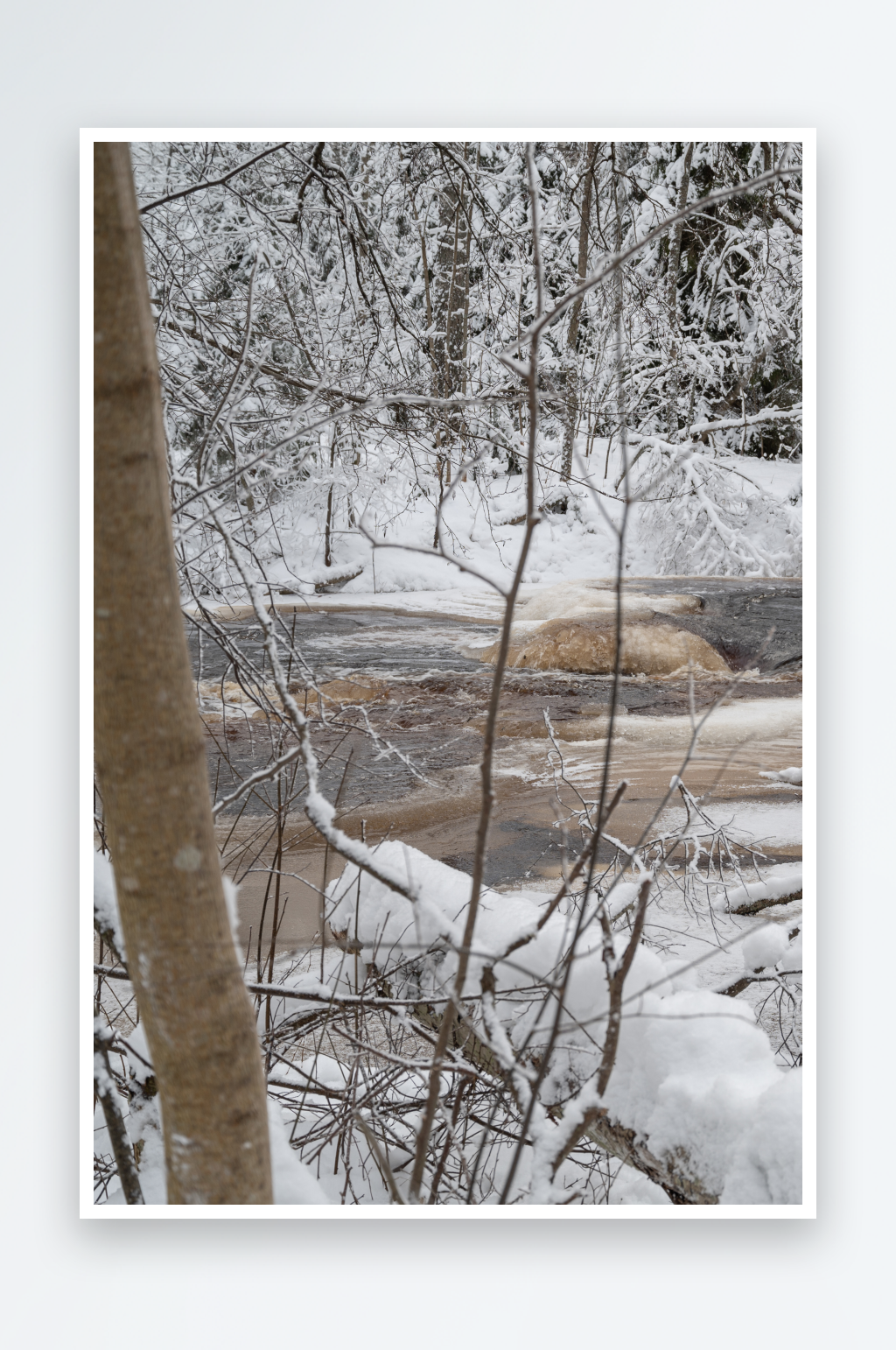 唯美冬季雪景风景画图片素材素材
