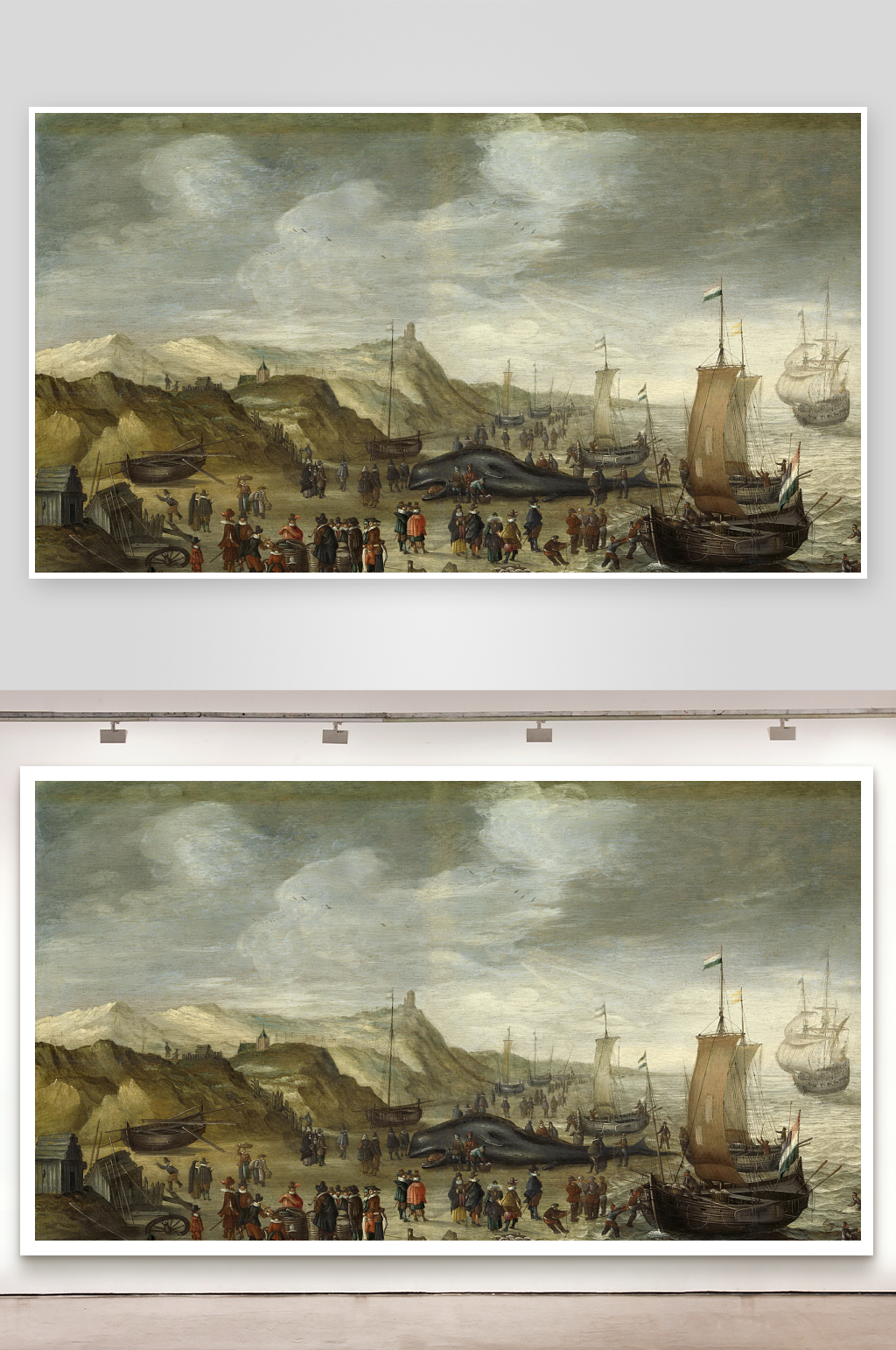荷兰博物馆油画风景画素材