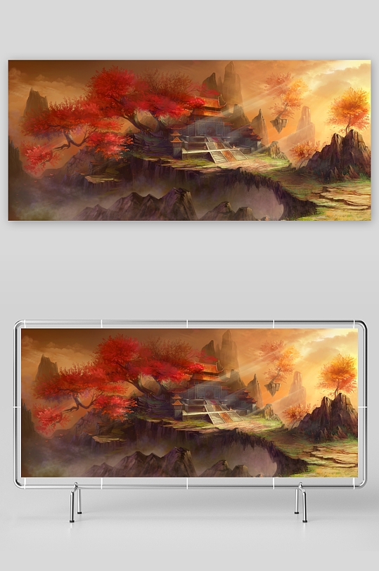 古风风景画场景图片