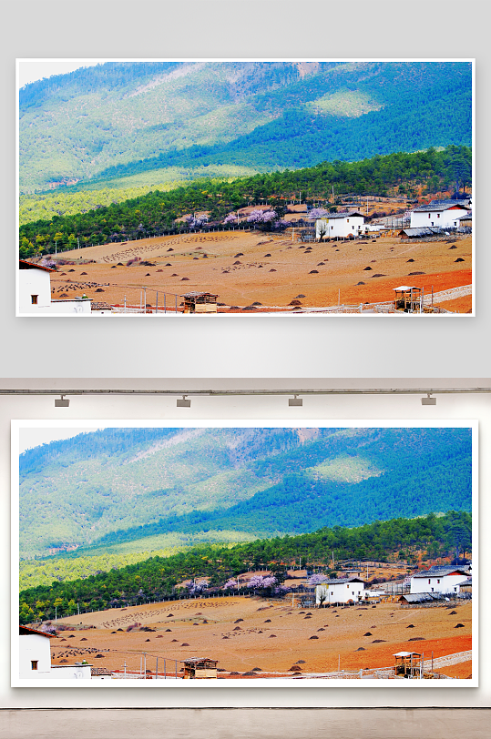 香格里拉風(fēng)景畫圖片素材