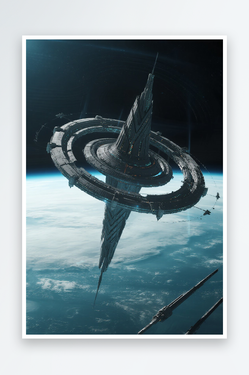 太空广州塔建筑插画图片素材