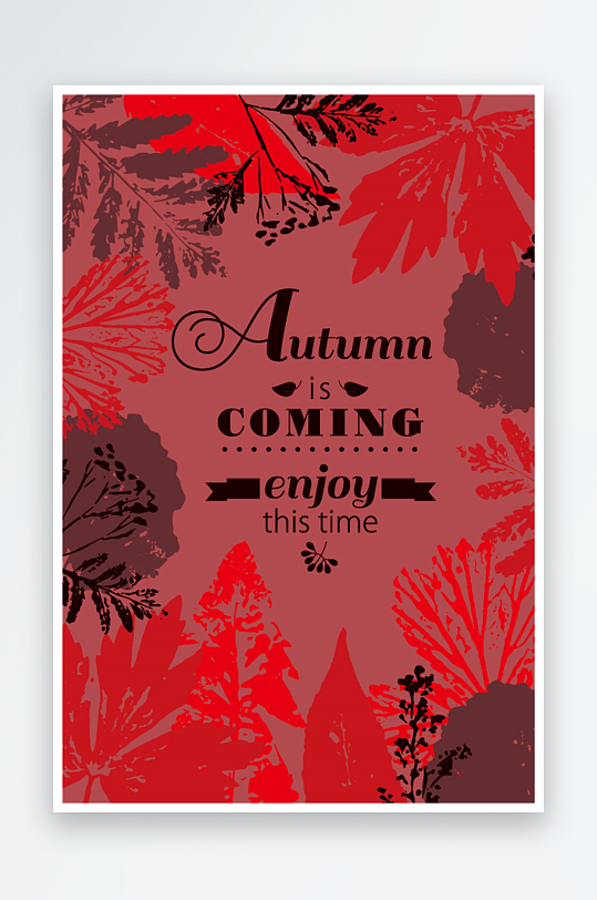 矢量植物树叶底纹背景素材-众图网