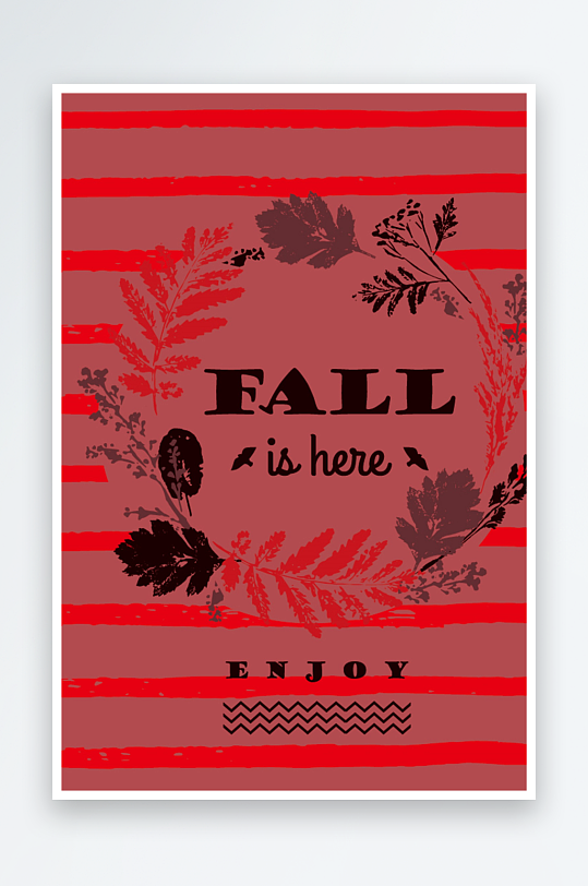 矢量植物树叶底纹背景素材-众图网