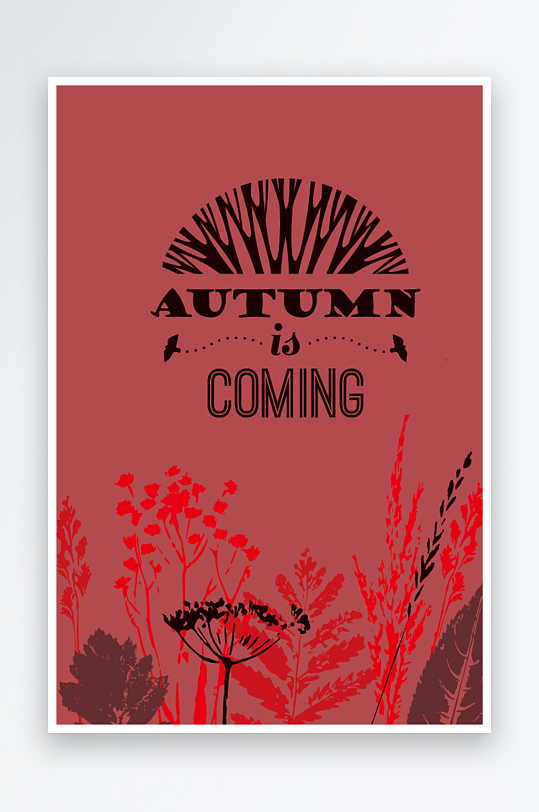 矢量植物树叶底纹背景素材-众图网