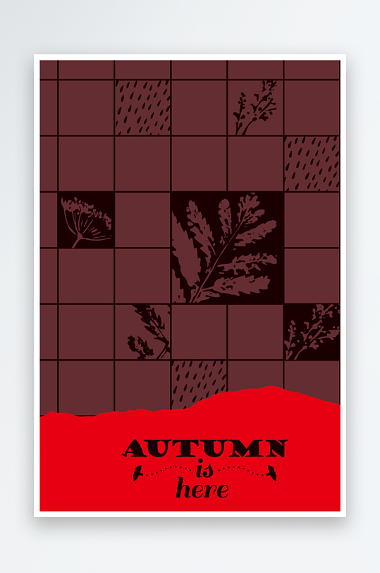 矢量植物树叶底纹背景素材-众图网