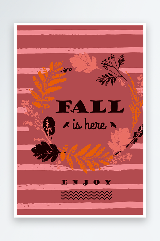 矢量植物树叶底纹背景素材-众图网