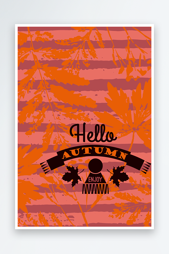 矢量植物树叶底纹背景-众图网