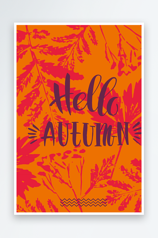 矢量植物树叶底纹背景模版-众图网